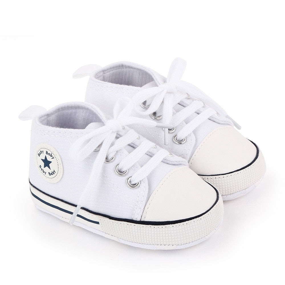 Baby Shoes Boy Girl Star Solid Sneaker Cotton Soft Anti-Slip Sole Newborn Infant First Walkers Toddler Casual Canvas Crib Shoes 1d0dd5-b6.myshopify.com