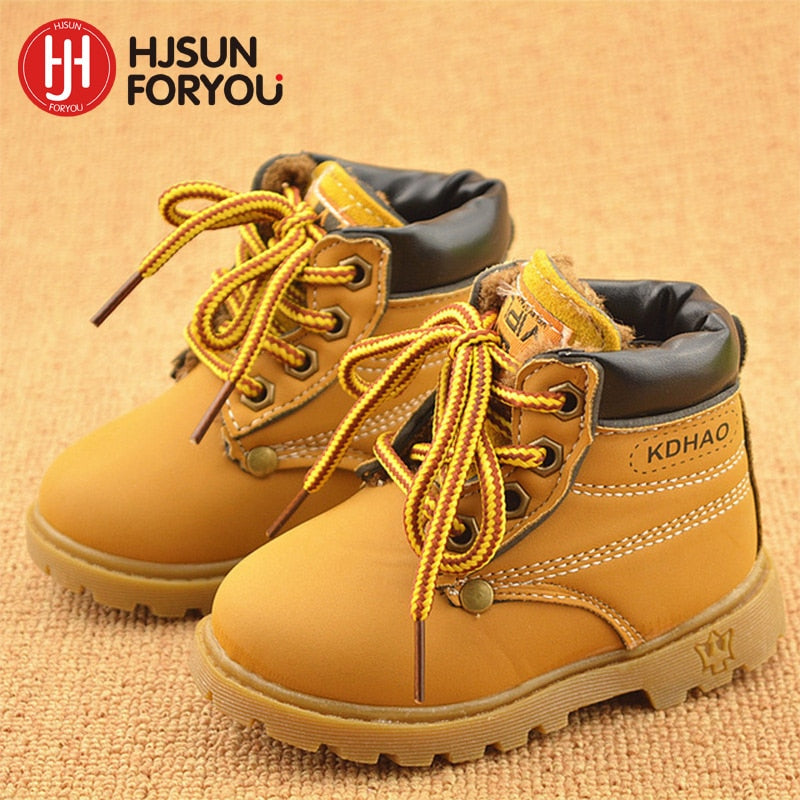 Winter Children's Boots Girls Boys Plush Martin Boots Casual Warm Ankle Shoes Kids Fashion Sneakers Baby Snow Boots 1d0dd5-b6.myshopify.com