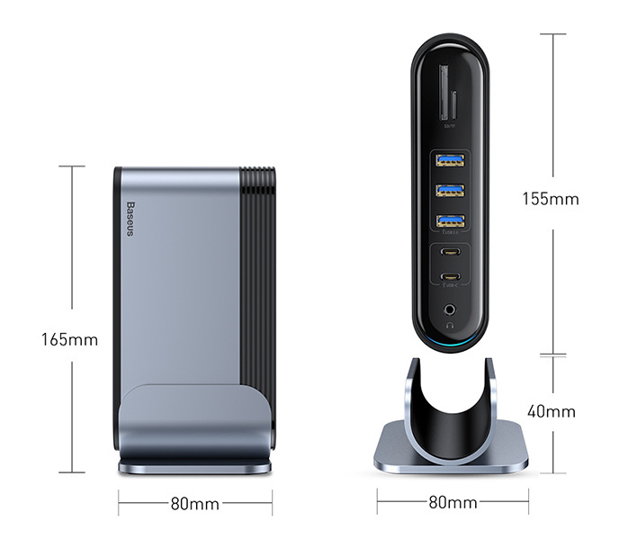 Workstation Multi-Function Type-C-Hub Splitter 16-In-1 Multi-Interface Docking Station With Power Supply