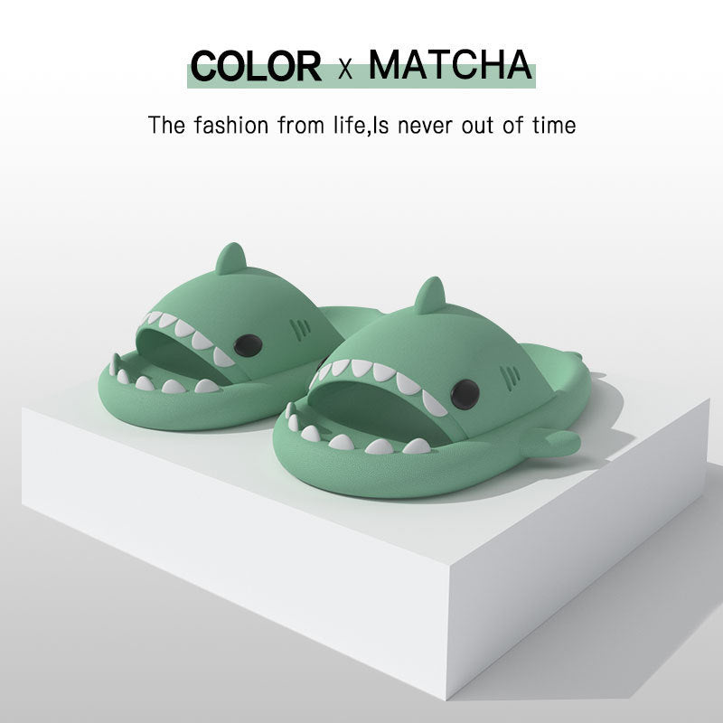 Adult's Slippers Indoor Outdoor Funny Shark Cartoon 1d0dd5-b6.myshopify.com