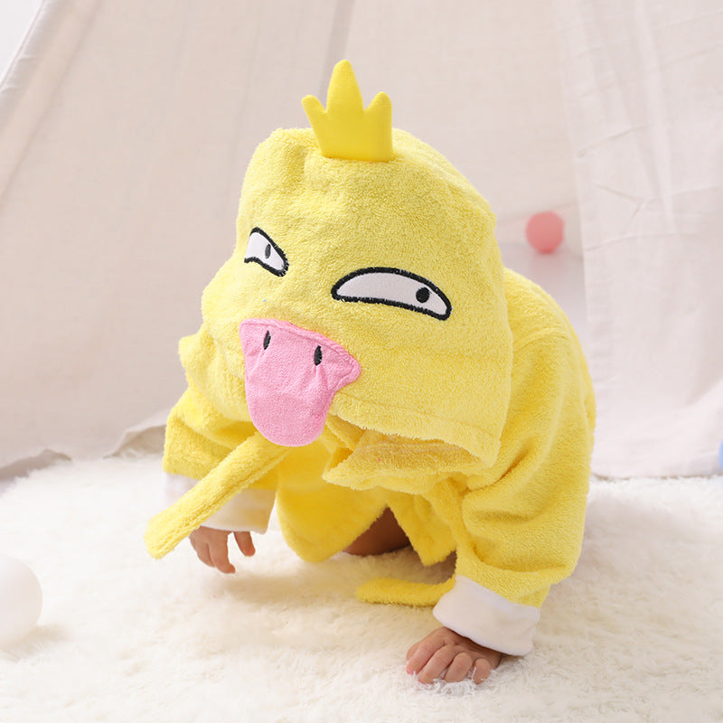 Children's Cardigan Hooded Animal Bathrobe Baby Home Clothes Cotton Towel Material Baby Absorbent Bath Towel 1d0dd5-b6.myshopify.com