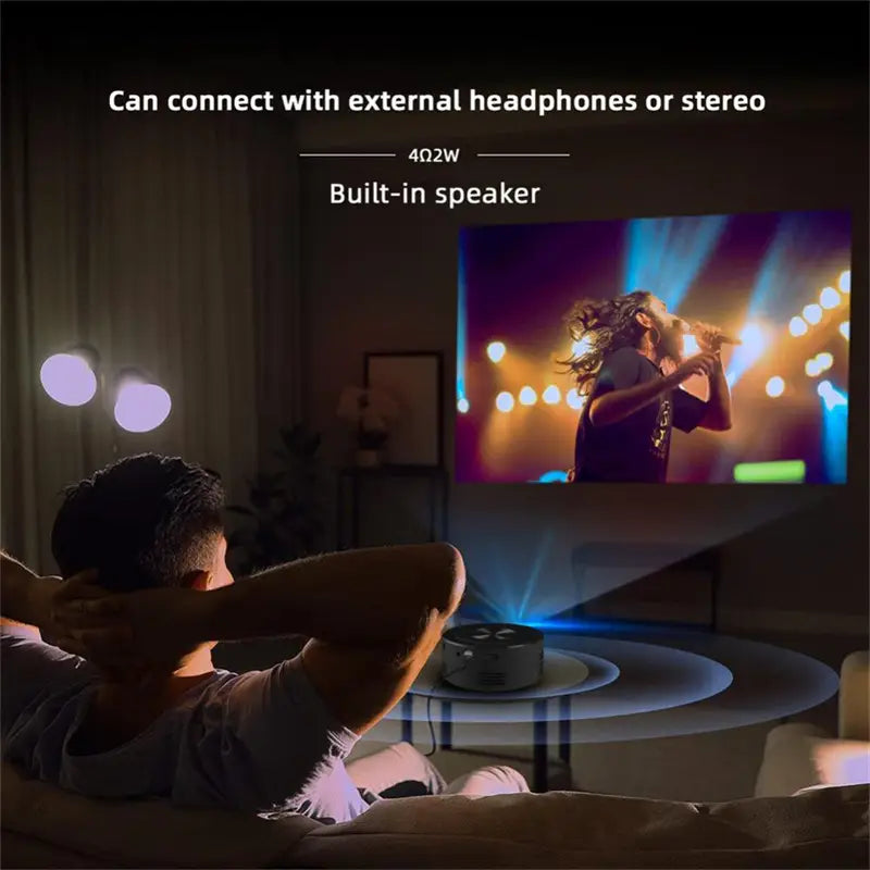 Smart Projector WiFi Portable 1080P Home Theater Video LED Mini Projector For Home Theaters Media Player