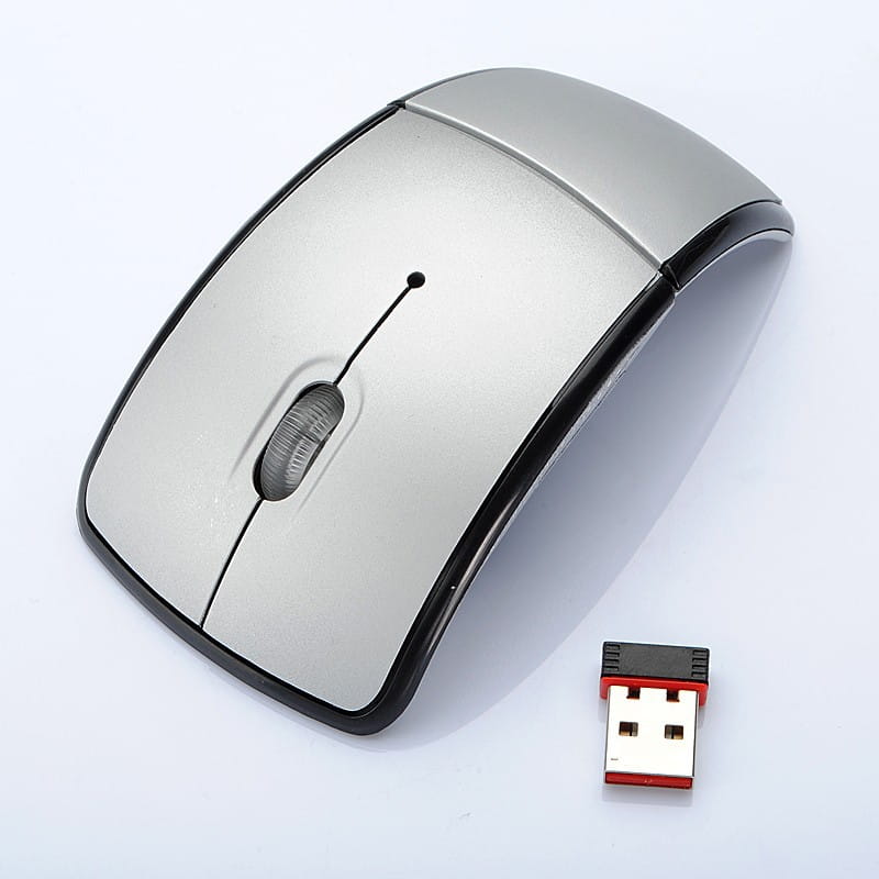 Wireless Optical Mouse Folding Mouse Creative Folding Switch Featured Curved Mouse