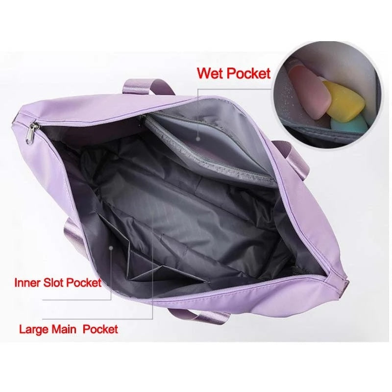 Foldable Storage Travel Bag Waterproof Large Capacity Gym Fitness Bag Weekender Overnight For Women 1d0dd5-b6.myshopify.com