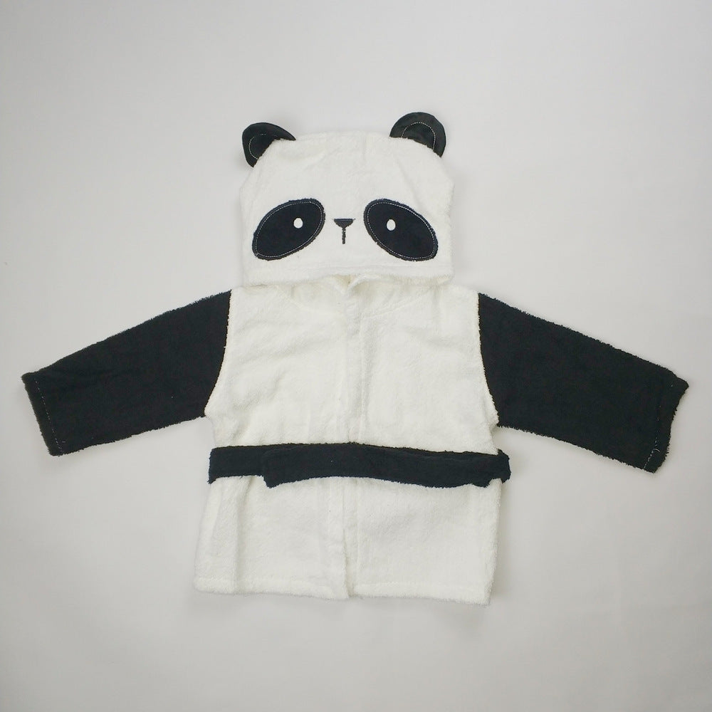 Children's Cardigan Hooded Animal Bathrobe Baby Home Clothes Cotton Towel Material Baby Absorbent Bath Towel 1d0dd5-b6.myshopify.com