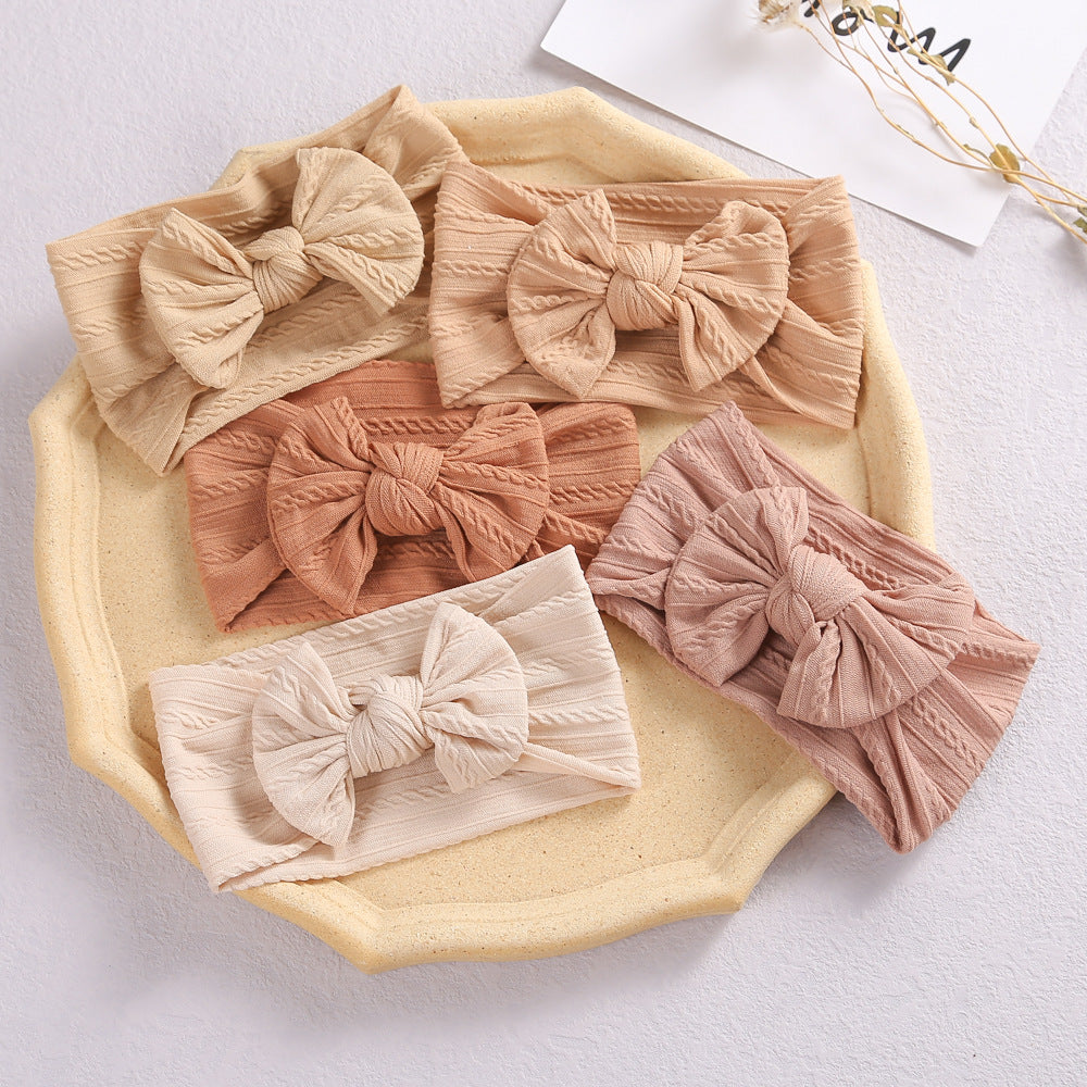 Children's Jacquard Headband Elastic Nylon Girls Hair Accessories Bow Headband European and American Baby Headbands 1d0dd5-b6.myshopify.com