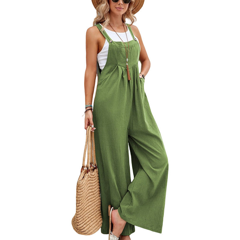 Women Long Bib Pants Overalls Casual Loose Rompers Jumpsuits With Pockets 1d0dd5-b6.myshopify.com