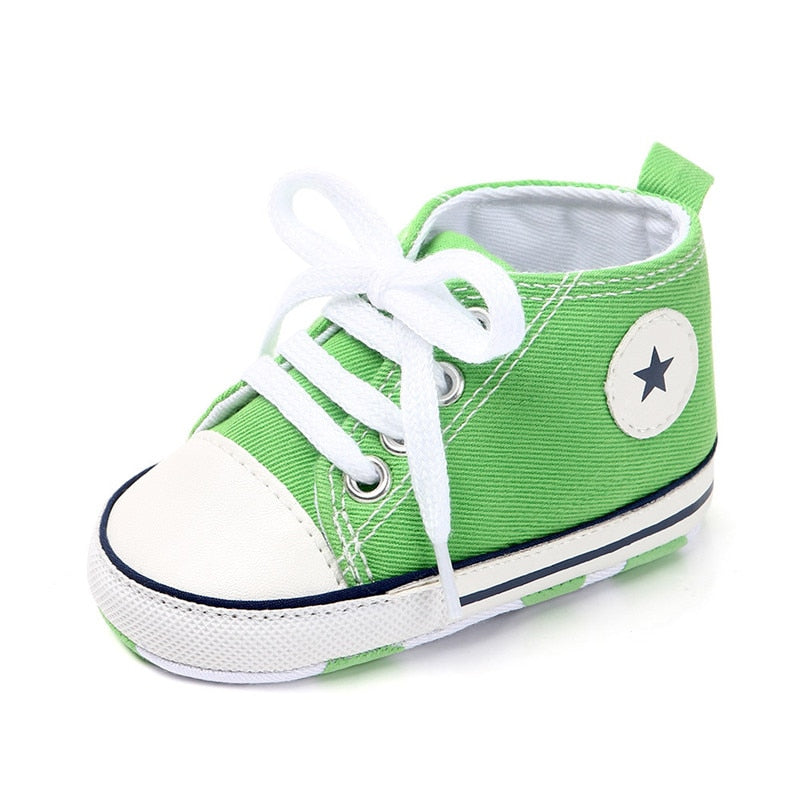 Baby Shoes Boy Girl Star Solid Sneaker Cotton Soft Anti-Slip Sole Newborn Infant First Walkers Toddler Casual Canvas Crib Shoes 1d0dd5-b6.myshopify.com