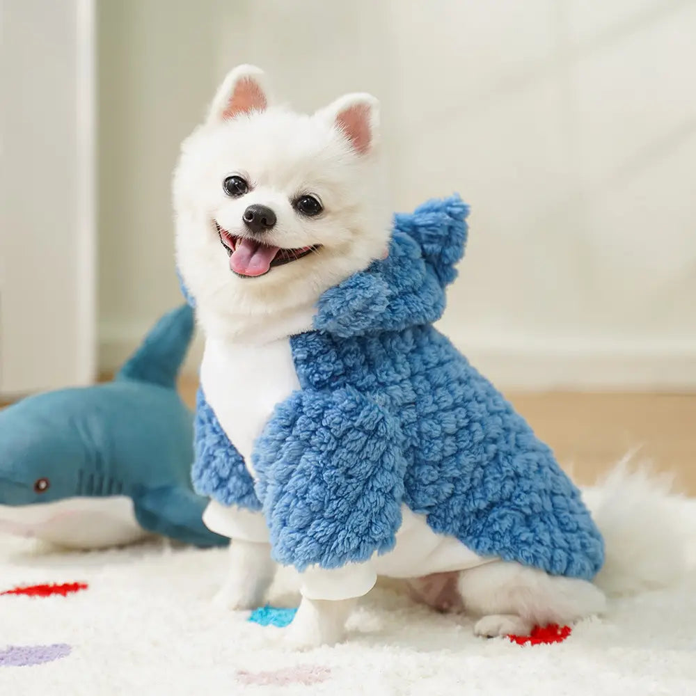 Shark Cute Plush Thickened Pet Dog Cat Clothes