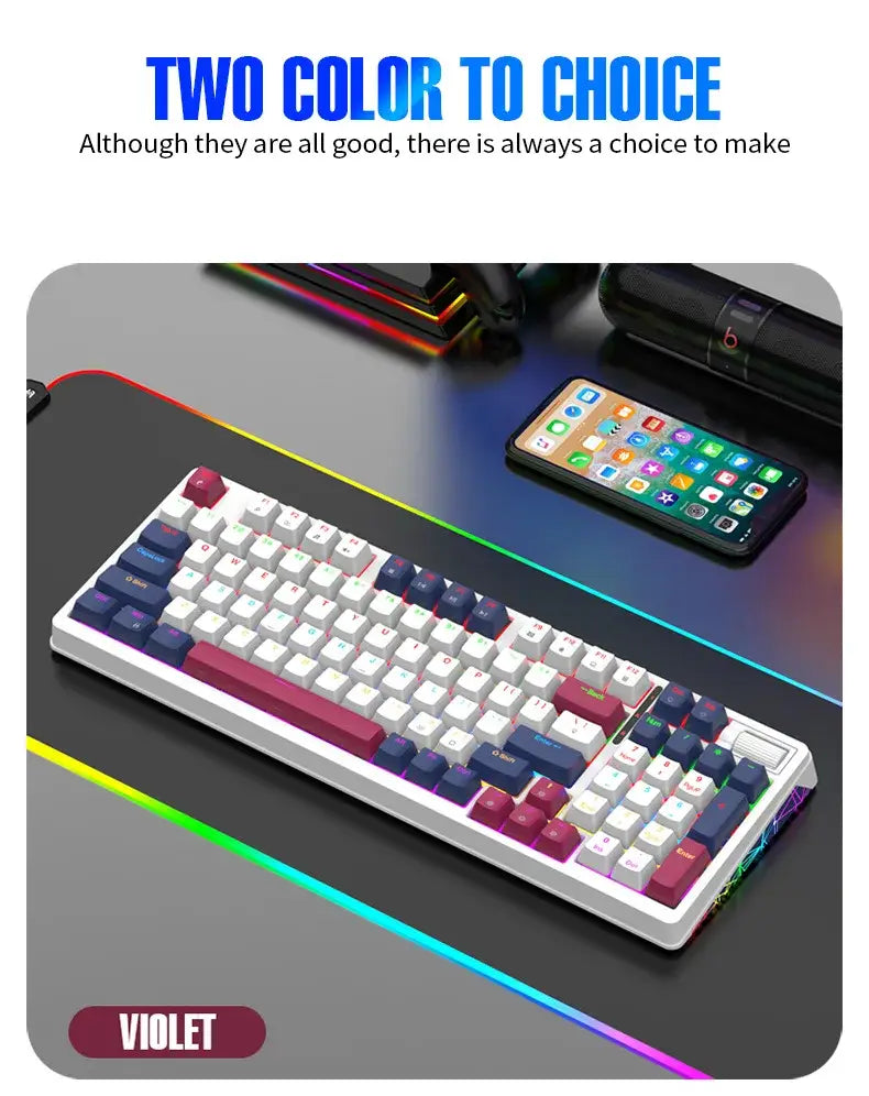 XUNFOX K85 wired mechanical keyboard for esports games hot swappable desktop computer for office and home