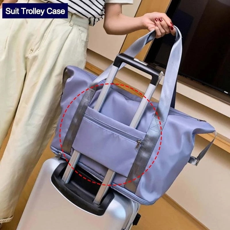 Foldable Storage Travel Bag Waterproof Large Capacity Gym Fitness Bag Weekender Overnight For Women 1d0dd5-b6.myshopify.com