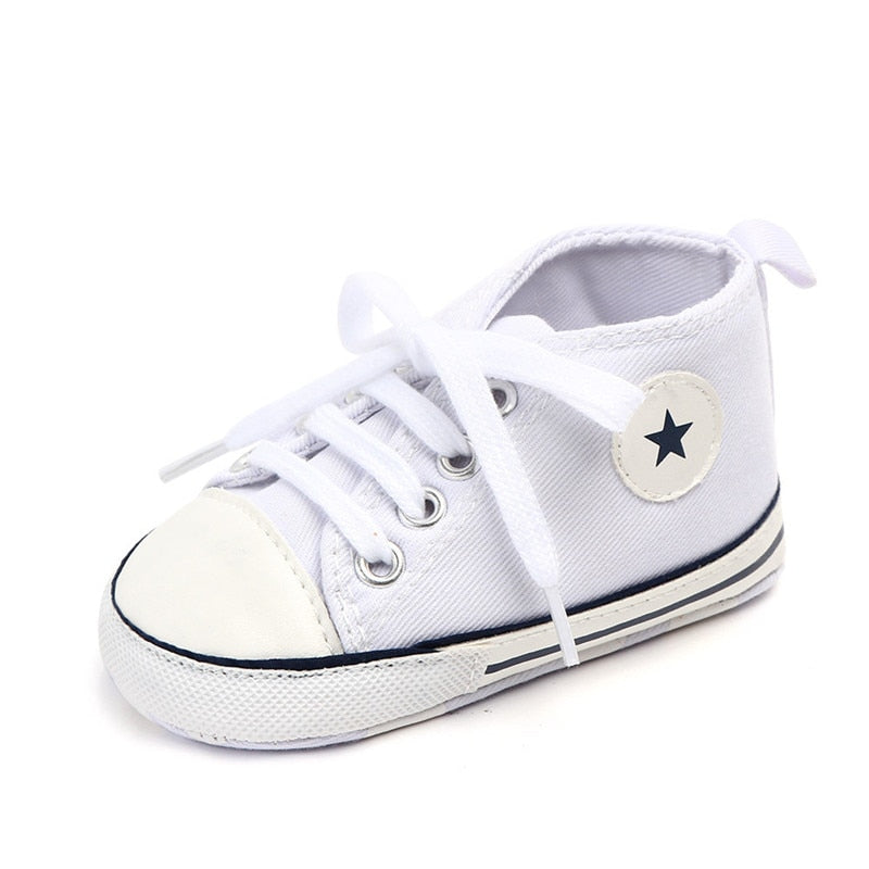 Baby Shoes Boy Girl Star Solid Sneaker Cotton Soft Anti-Slip Sole Newborn Infant First Walkers Toddler Casual Canvas Crib Shoes 1d0dd5-b6.myshopify.com