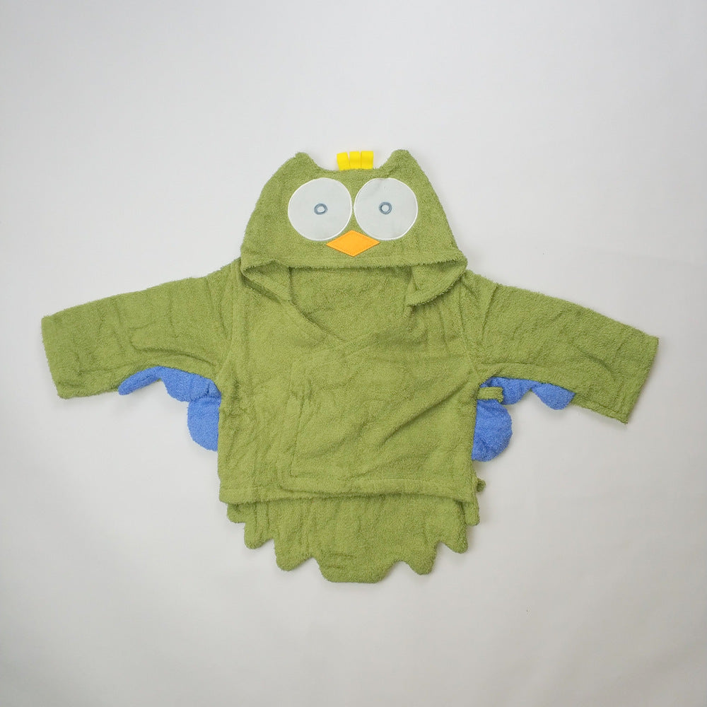 Children's Cardigan Hooded Animal Bathrobe Baby Home Clothes Cotton Towel Material Baby Absorbent Bath Towel 1d0dd5-b6.myshopify.com