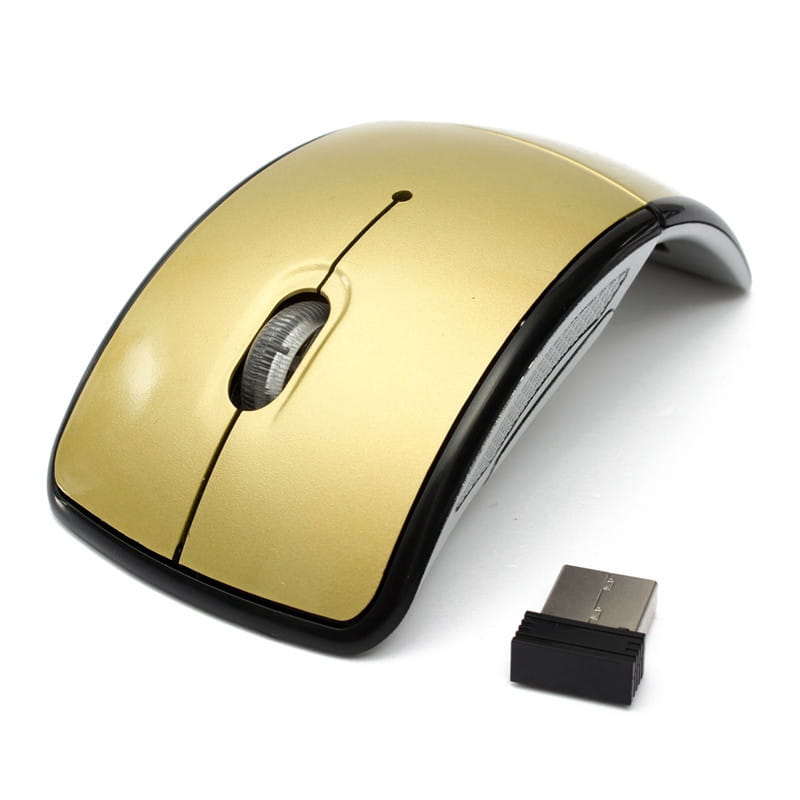 Wireless Optical Mouse Folding Mouse Creative Folding Switch Featured Curved Mouse