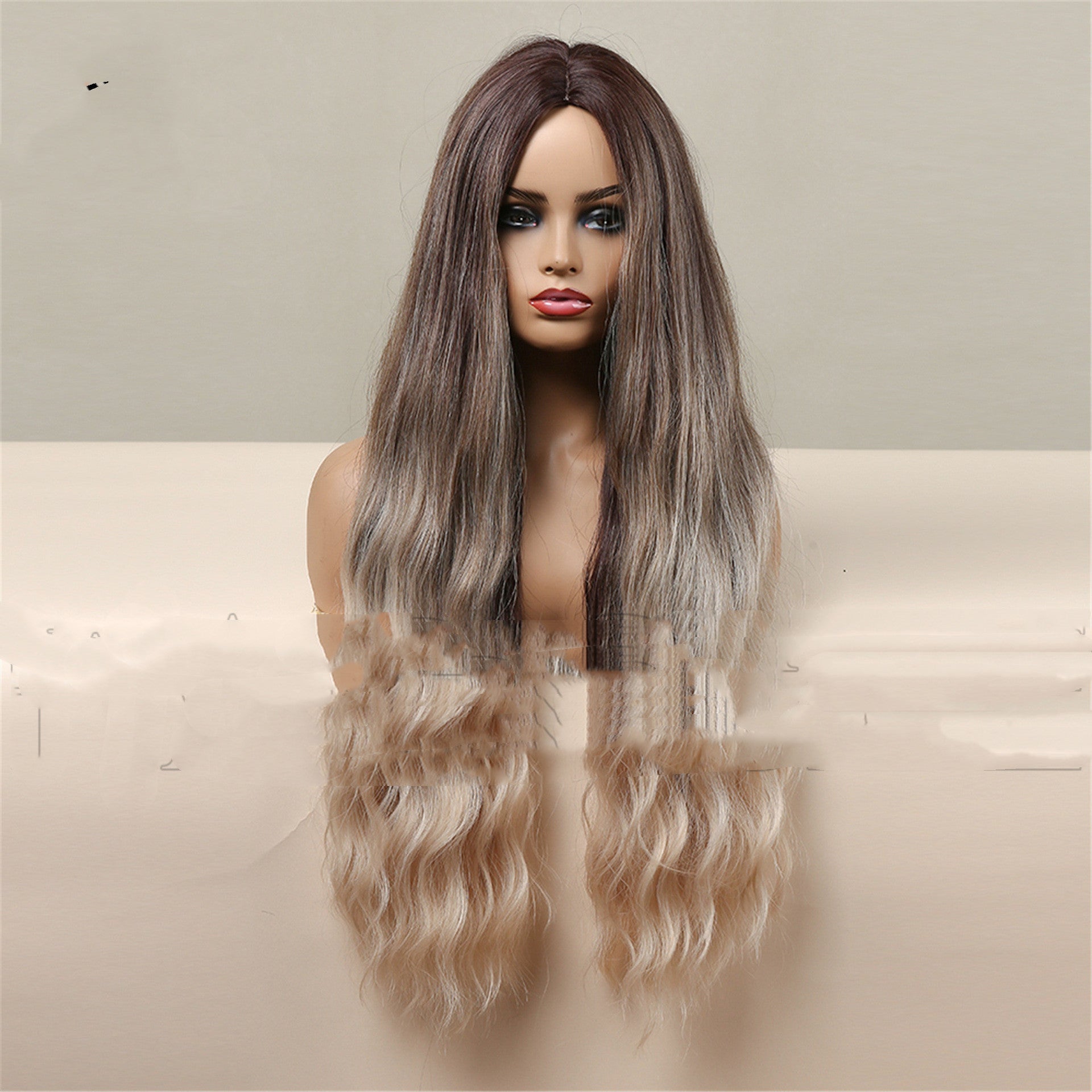 Medium Brown Gradient Blonde Women's Long Curly Hair 1d0dd5-b6.myshopify.com