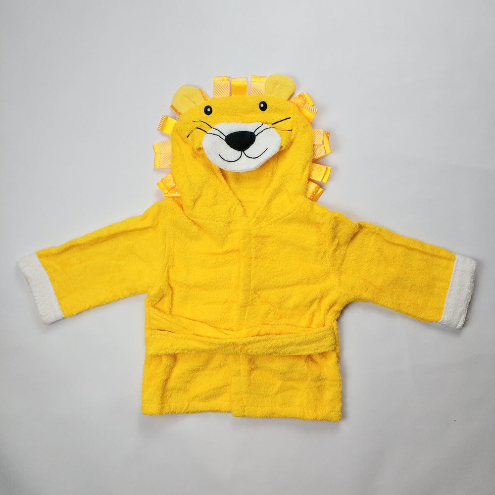 Children's Cardigan Hooded Animal Bathrobe Baby Home Clothes Cotton Towel Material Baby Absorbent Bath Towel 1d0dd5-b6.myshopify.com