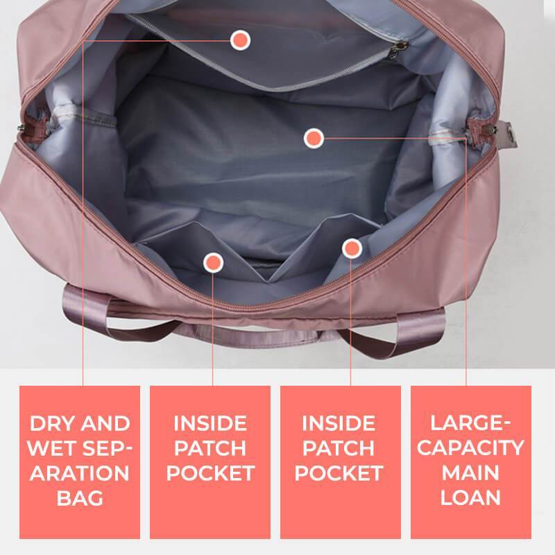 Foldable Storage Travel Bag Waterproof Large Capacity Gym Fitness Bag Weekender Overnight For Women 1d0dd5-b6.myshopify.com