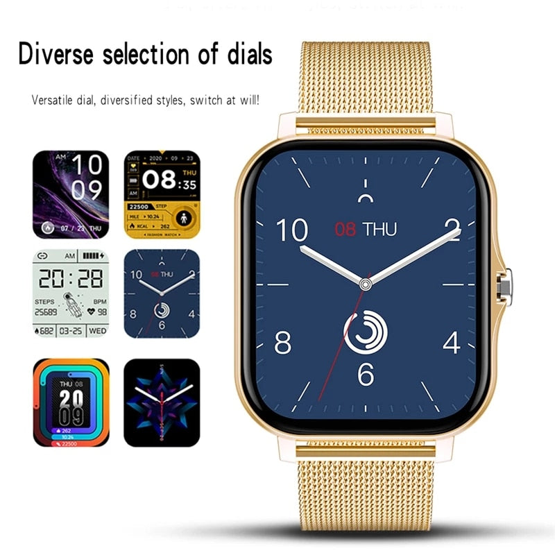 Women Smart watch Men 1.69" Color Screen Full touch Fitness Tracker Bluetooth Call Smart Clock Ladies Smart Watch Women 1d0dd5-b6.myshopify.com