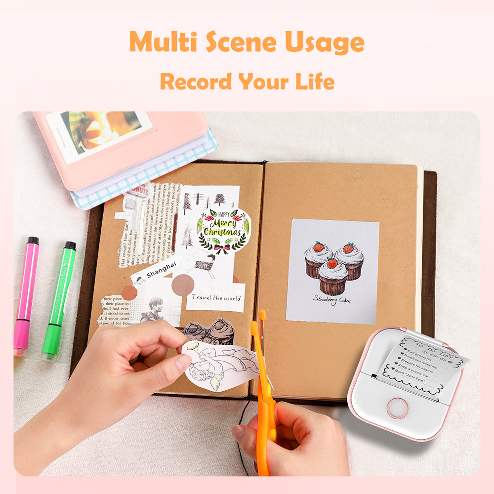 Phomemo Portable Mini Thermal Printer T02 Mini Pocket Label Printer DIY Self-adhesive Sticker Label Machine Various Label Paper 1d0dd5-b6.myshopify.com