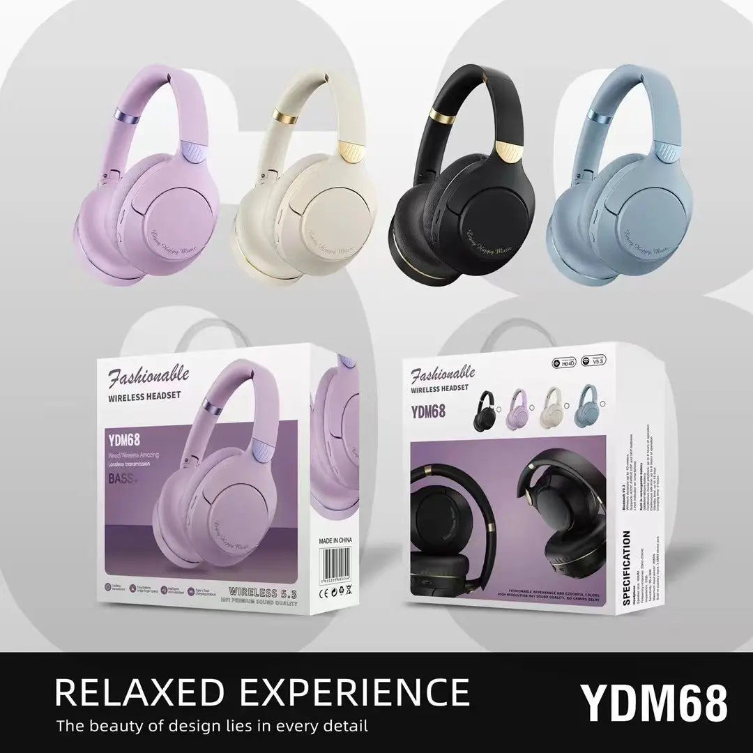 YDM68 new wireless Bluetooth headset with heavy bass gaming headset