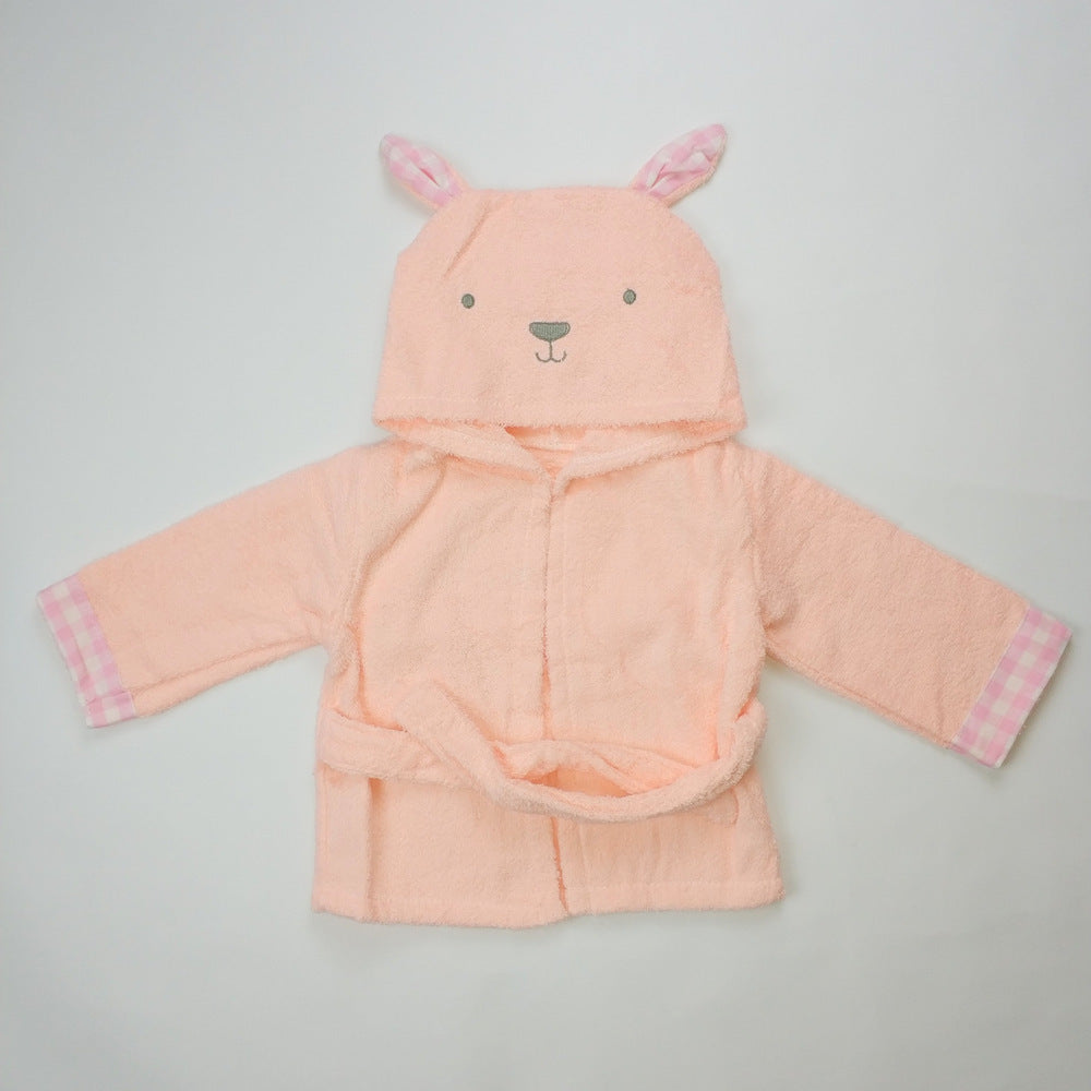 Children's Cardigan Hooded Animal Bathrobe Baby Home Clothes Cotton Towel Material Baby Absorbent Bath Towel 1d0dd5-b6.myshopify.com