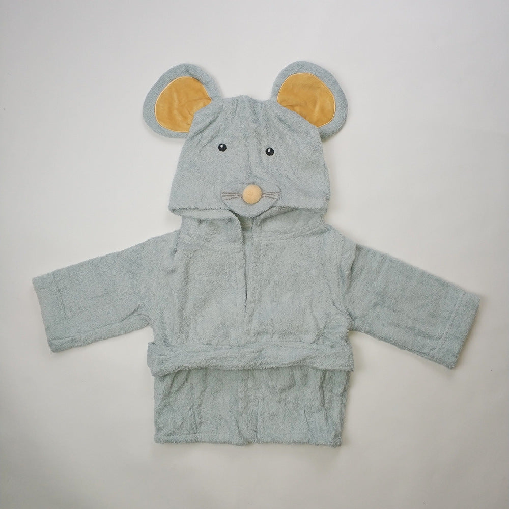 Children's Cardigan Hooded Animal Bathrobe Baby Home Clothes Cotton Towel Material Baby Absorbent Bath Towel 1d0dd5-b6.myshopify.com