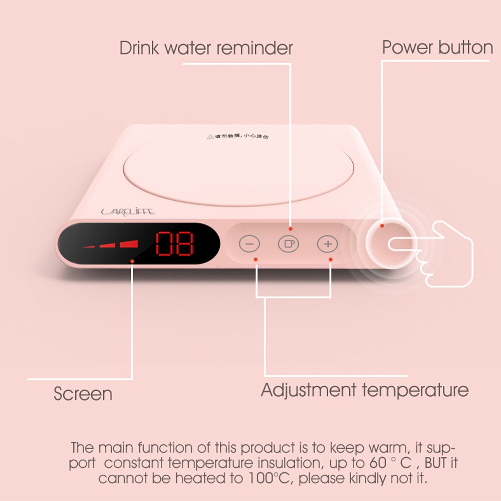 UARELIFFE Mini Heating Coasters USB Charging Warmer Heat Base 3 Levels Of Adjustment Constant Temperature For Smart Home Use 1d0dd5-b6.myshopify.com