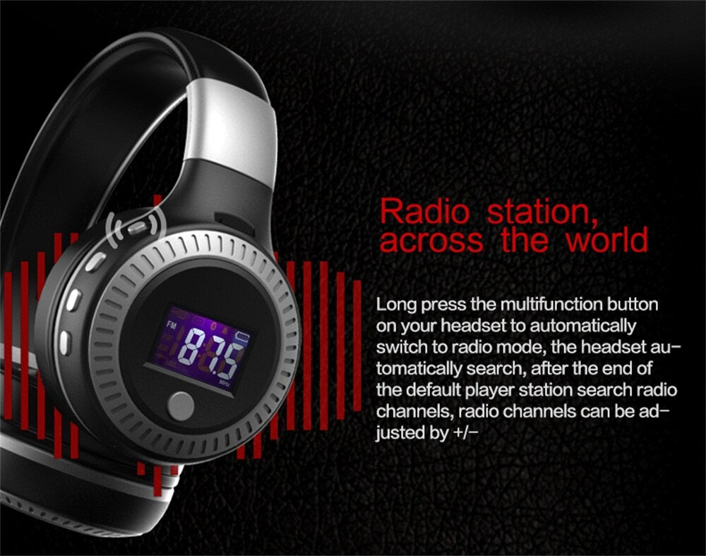 ZEALOT B19 Wireless Headphones with fm Radio Bluetooth Headset Stereo Earphone with Microphone 1d0dd5-b6.myshopify.com