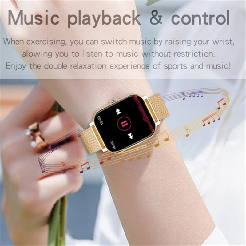 Women Smart watch Men 1.69" Color Screen Full touch Fitness Tracker Bluetooth Call Smart Clock Ladies Smart Watch Women 1d0dd5-b6.myshopify.com