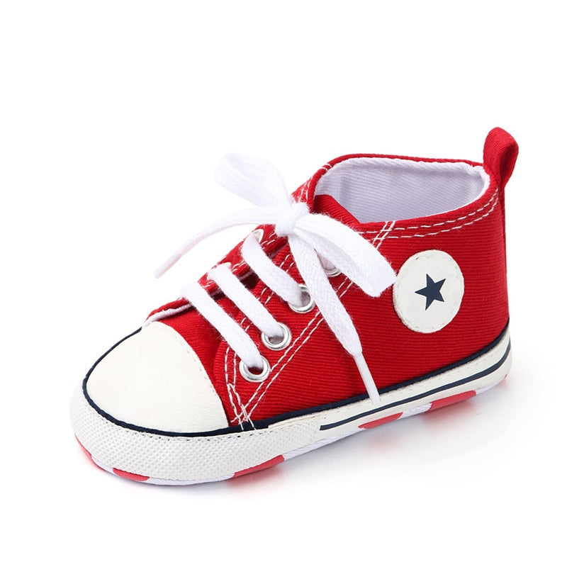 Baby Shoes Boy Girl Star Solid Sneaker Cotton Soft Anti-Slip Sole Newborn Infant First Walkers Toddler Casual Canvas Crib Shoes 1d0dd5-b6.myshopify.com