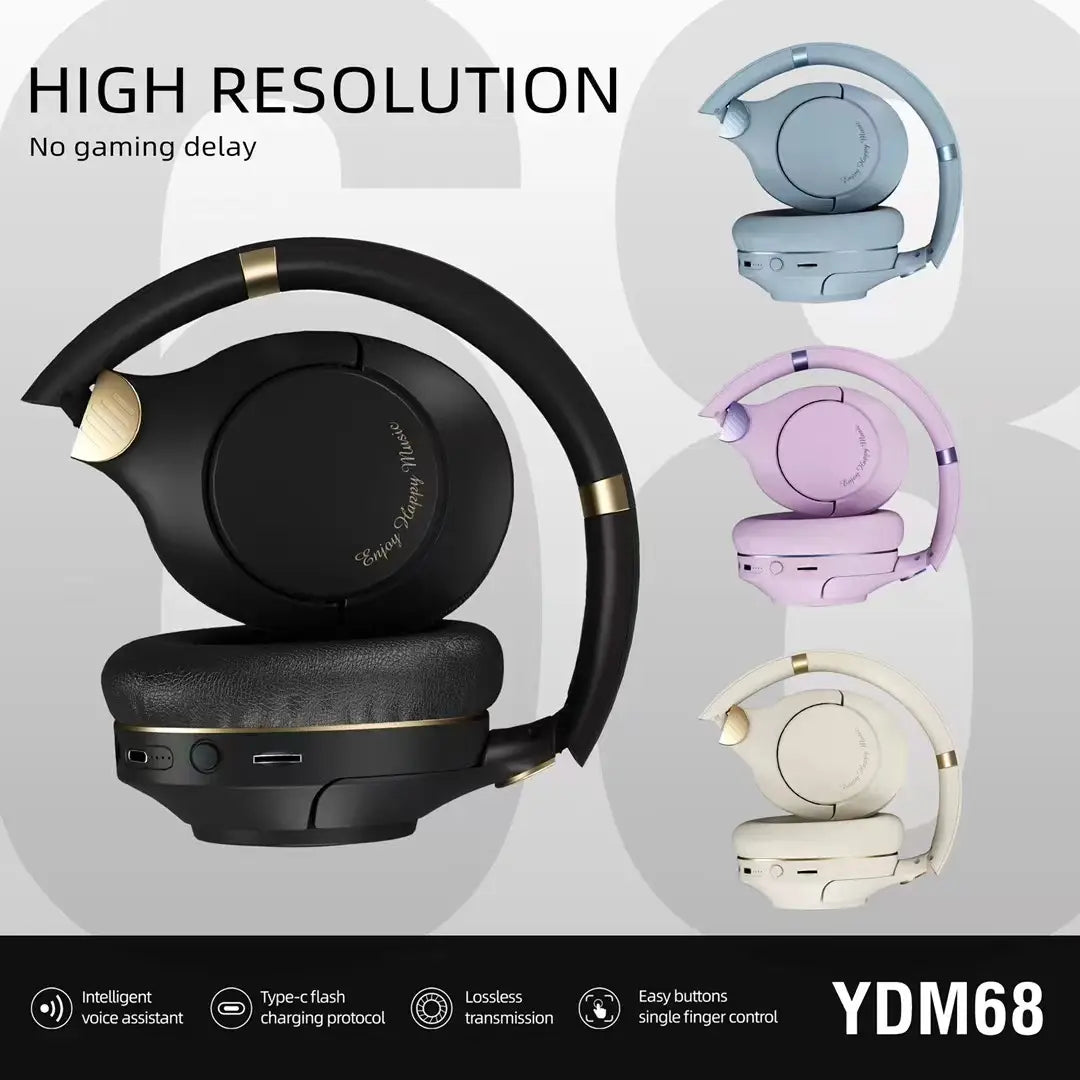 YDM68 new wireless Bluetooth headset with heavy bass gaming headset