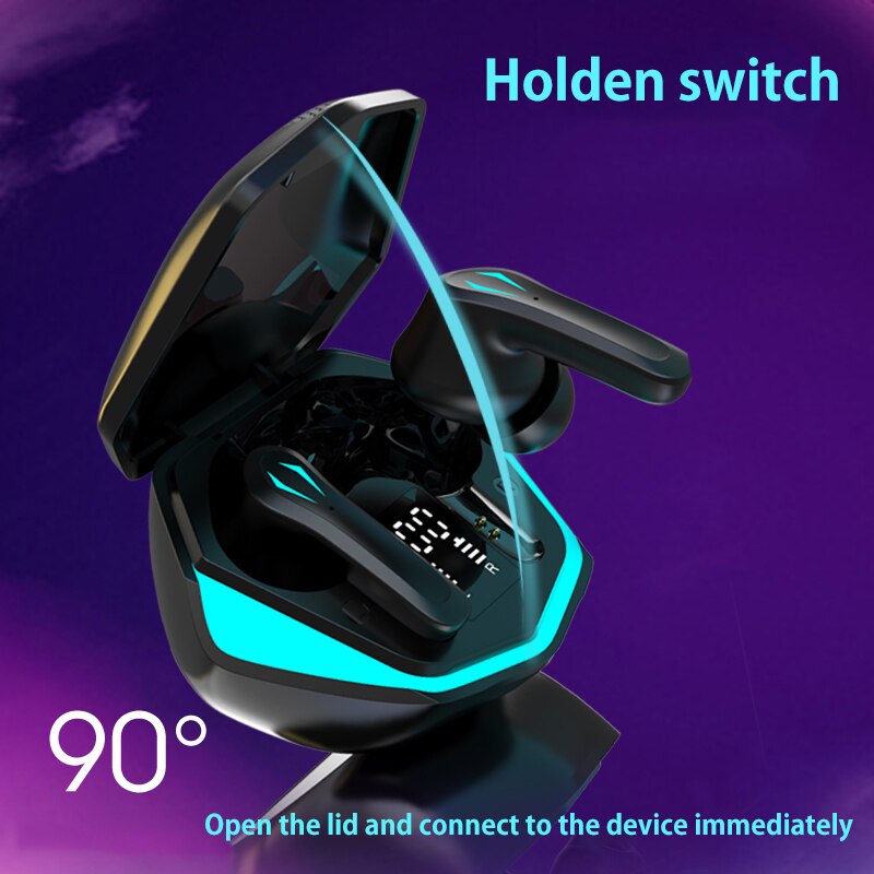 TWS Wireless Headphones Bluetooth Earphones Gaming Binaural Low Latency Digital Display Stereo Breathing Light Headset with Mic JS18 1d0dd5-b6.myshopify.com