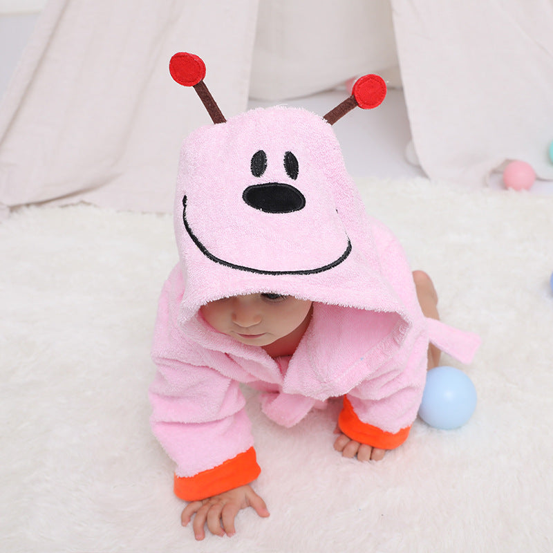 Children's Cardigan Hooded Animal Bathrobe Baby Home Clothes Cotton Towel Material Baby Absorbent Bath Towel 1d0dd5-b6.myshopify.com