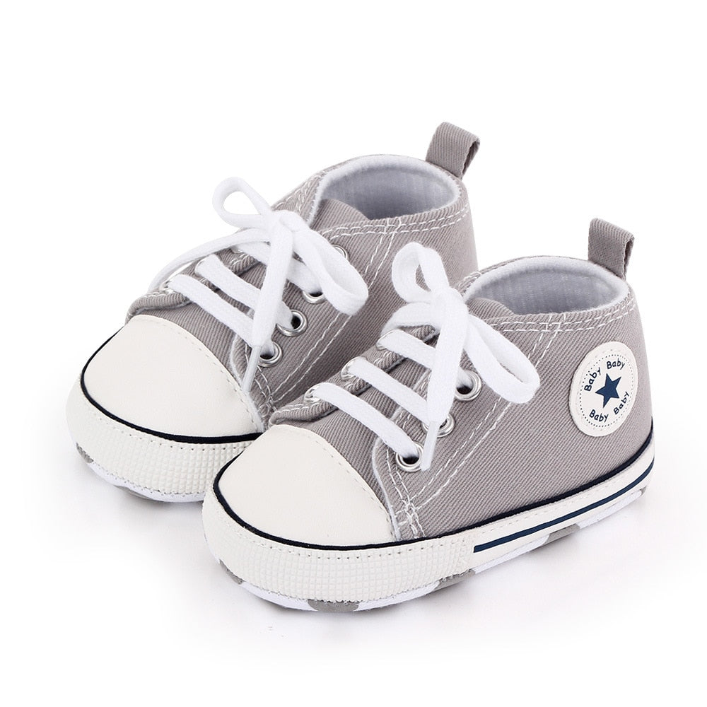 Baby Shoes Boy Girl Star Solid Sneaker Cotton Soft Anti-Slip Sole Newborn Infant First Walkers Toddler Casual Canvas Crib Shoes 1d0dd5-b6.myshopify.com