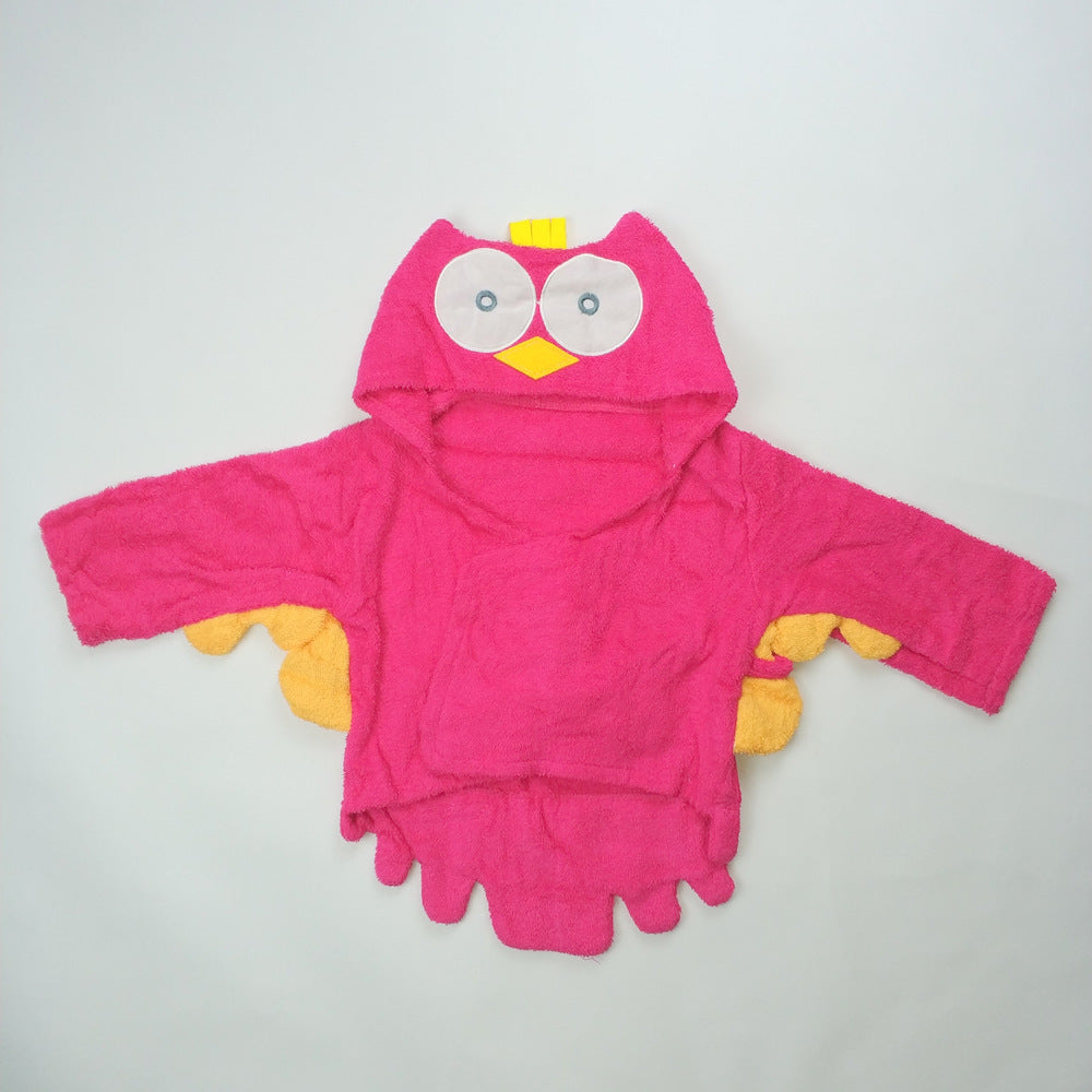 Children's Cardigan Hooded Animal Bathrobe Baby Home Clothes Cotton Towel Material Baby Absorbent Bath Towel 1d0dd5-b6.myshopify.com