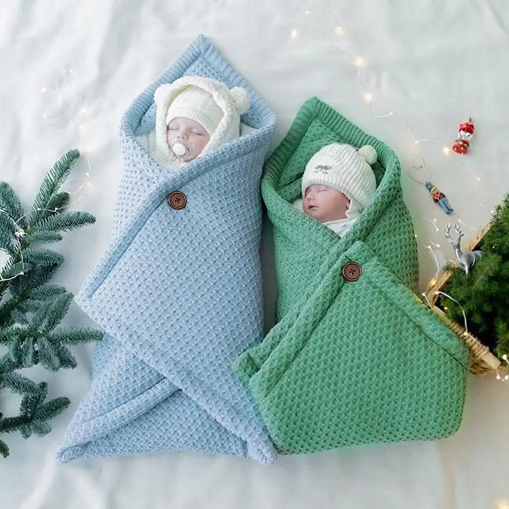 Winter Baby Sleeping Bags Warm Infant Envelopes Stroller Knitted Cocoon for Newborns Bebes Swaddle Wrapper Sleep Sack Schlafsack 1d0dd5-b6.myshopify.com