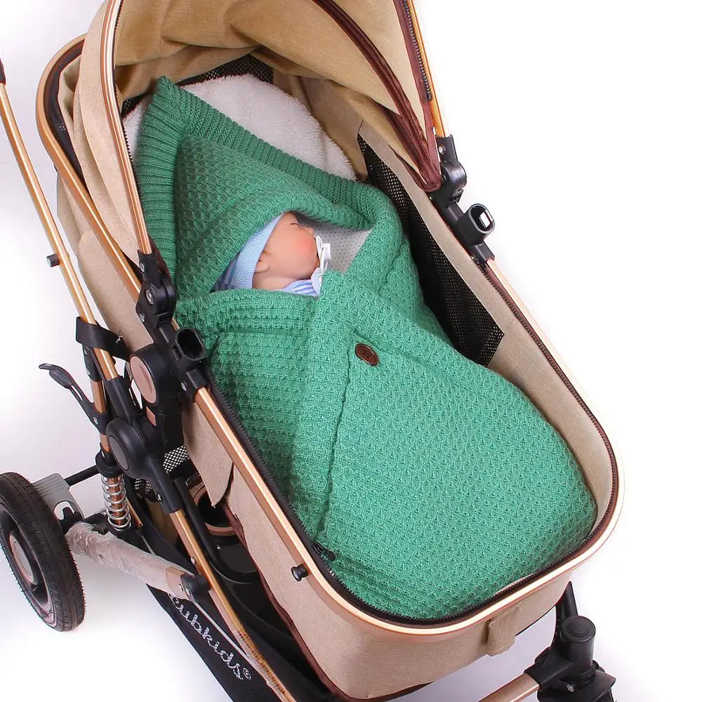 Winter Baby Sleeping Bags Warm Infant Envelopes Stroller Knitted Cocoon for Newborns Bebes Swaddle Wrapper Sleep Sack Schlafsack 1d0dd5-b6.myshopify.com