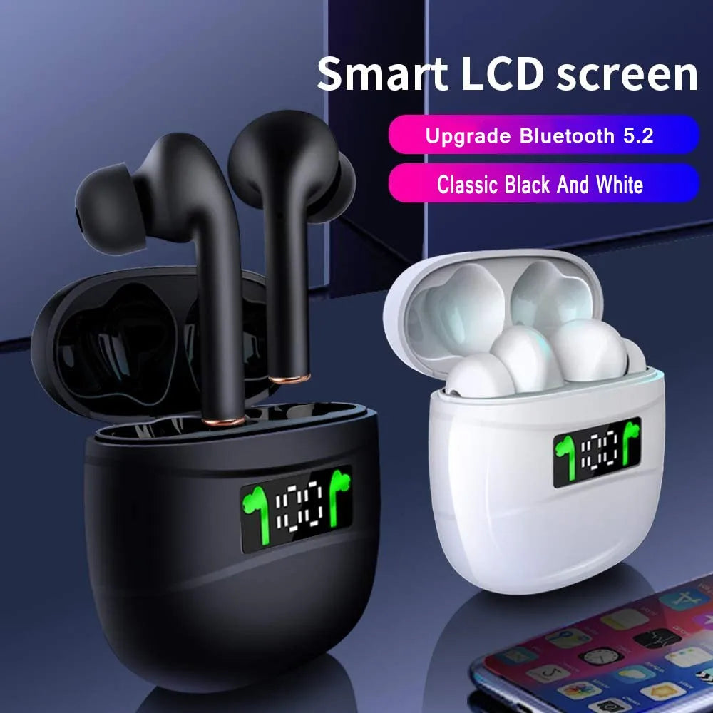 Wireless Earbuds Bluetooth 5.2 IPX7 Waterproof Earphones with LED Display Charging Case HD Stereo Built-in Mic Sports Earphones 1d0dd5-b6.myshopify.com