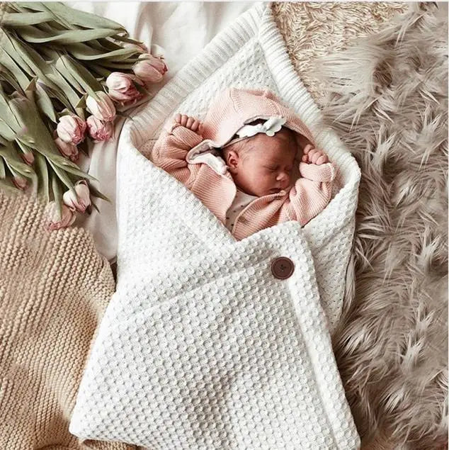 Winter Baby Sleeping Bags Warm Infant Envelopes Stroller Knitted Cocoon for Newborns Bebes Swaddle Wrapper Sleep Sack Schlafsack 1d0dd5-b6.myshopify.com