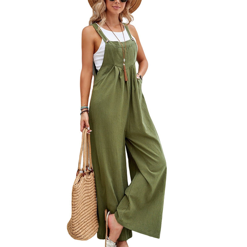 Women Long Bib Pants Overalls Casual Loose Rompers Jumpsuits With Pockets 1d0dd5-b6.myshopify.com