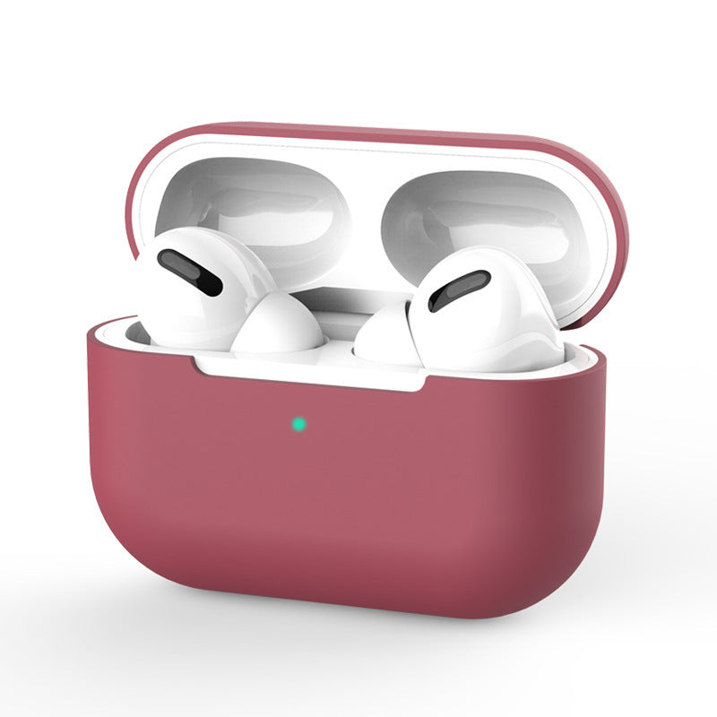 Compatible With Apple AirPods Pro Silicone Protector - Dull red - Electronics