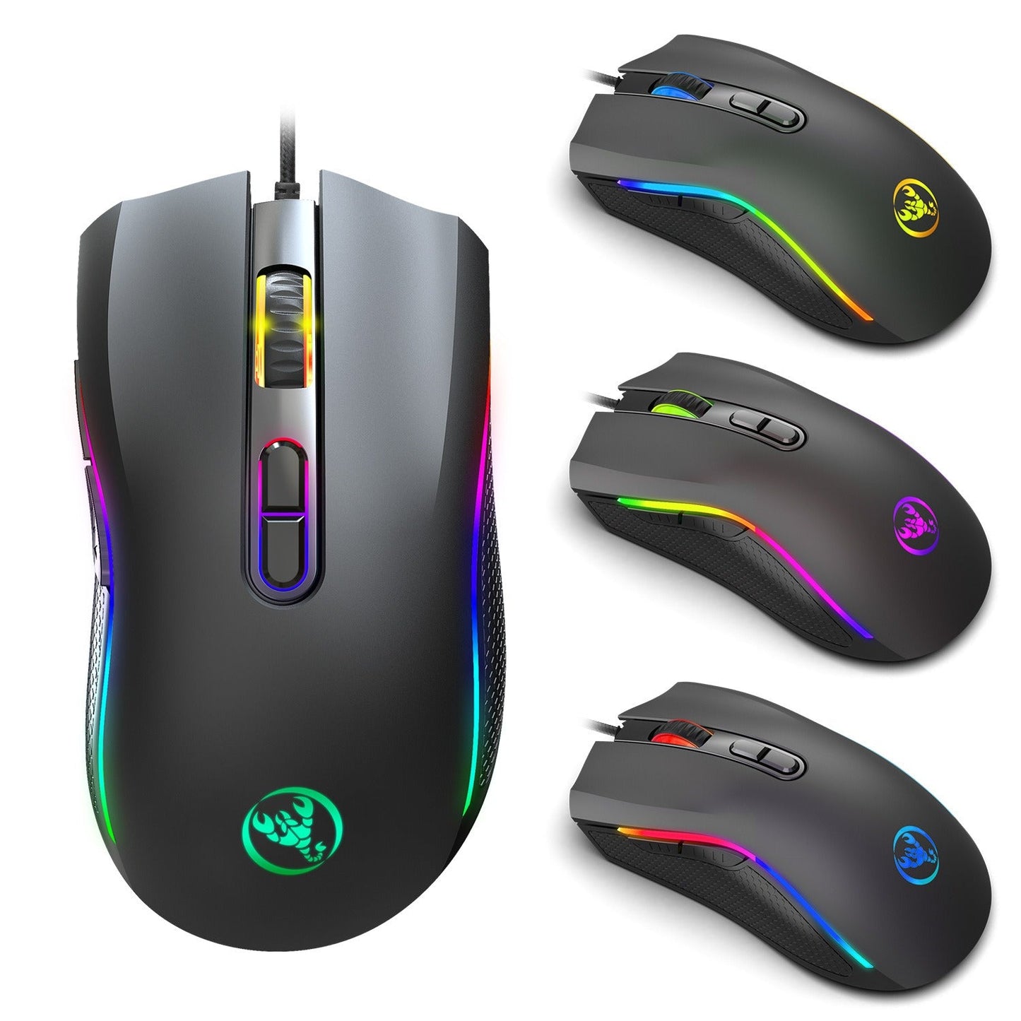 Computer gaming mouse e-sports internet cafe RGB luminous mouse MOUSE e-sports chicken eating wired mouse