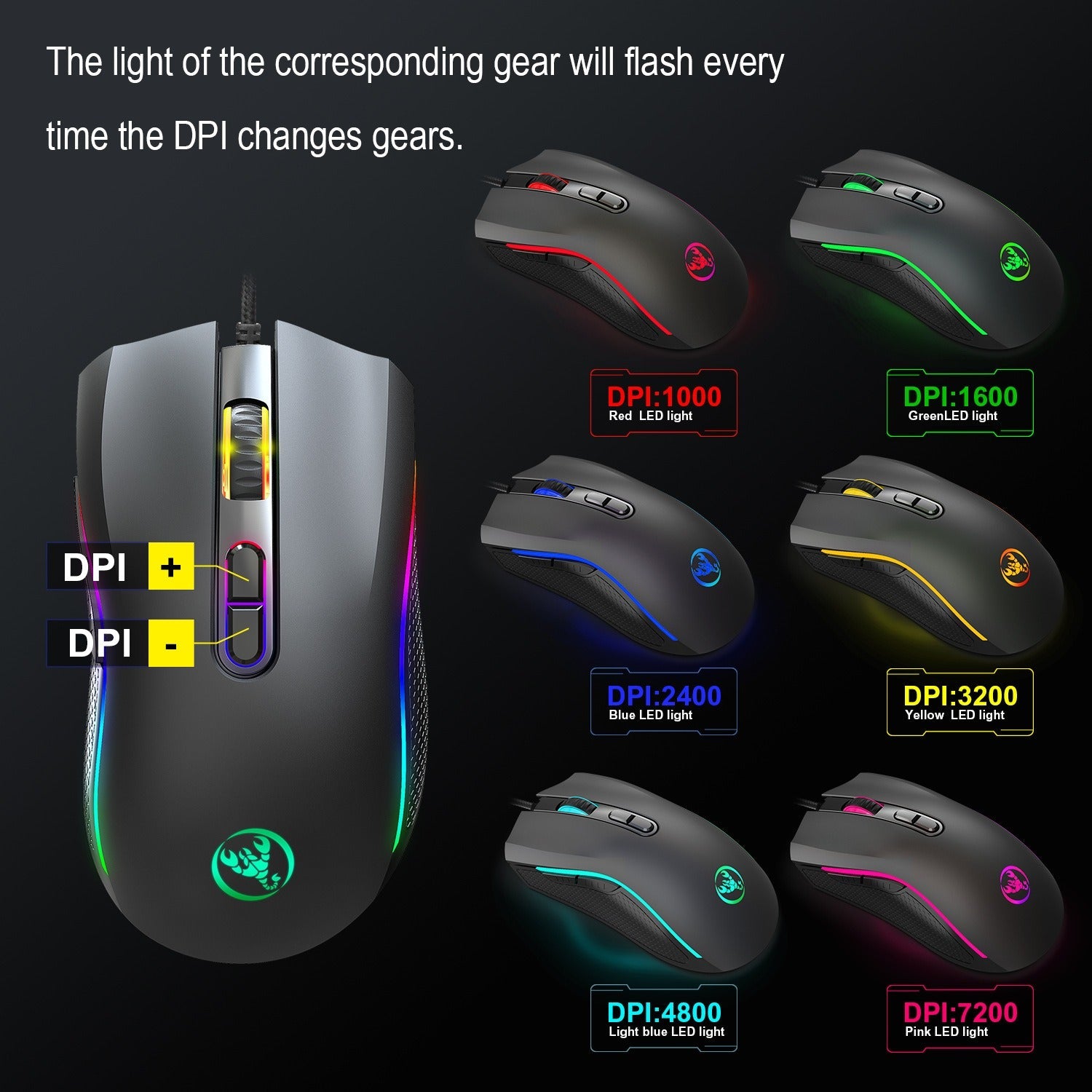 Computer gaming mouse e-sports internet cafe RGB luminous mouse MOUSE e-sports chicken eating wired mouse