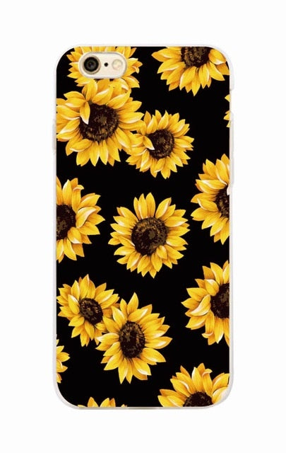 Cute Summer Daisy Sunflower Floral Flower Soft Clear Phone Case Fundas Coque For iPhone 7 7Plus 6 6S 8 8PLUS X XS Max