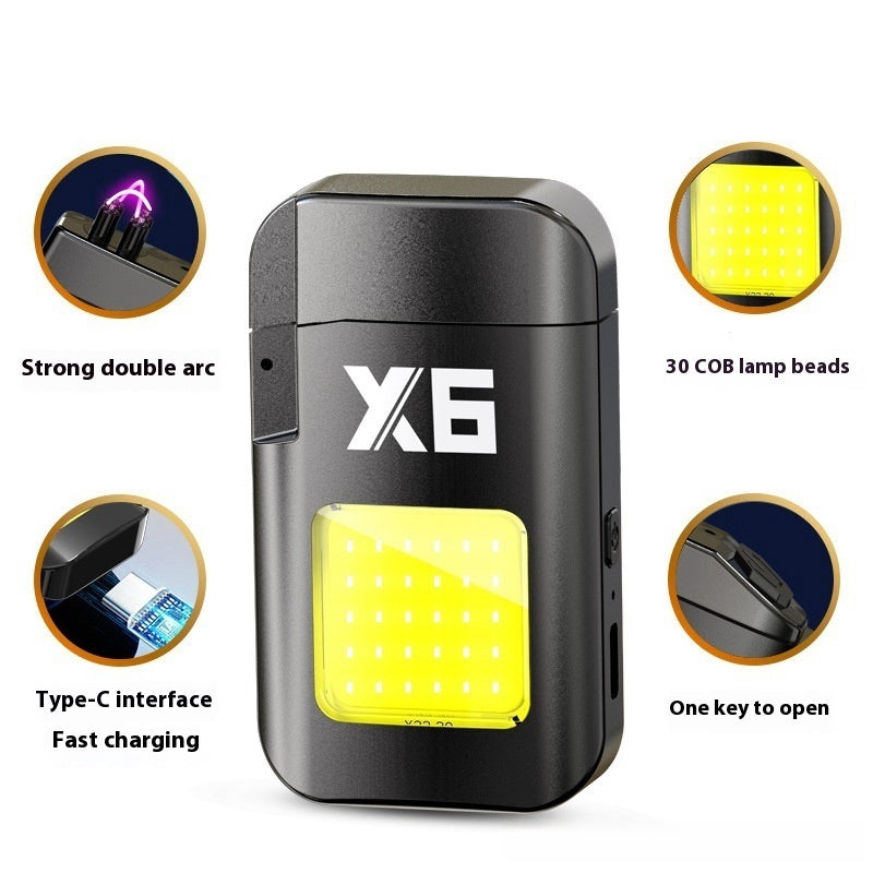 Upgraded Cob Light USB Rechargeable Lighter With Light