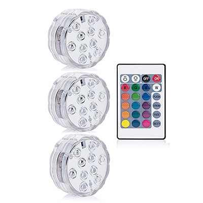 LED Remote Control Diving Light Waterproof Candle Light - 1 controller 3 lights - Electronics