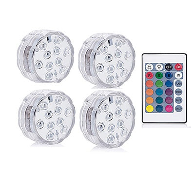 LED Remote Control Diving Light Waterproof Candle Light - 1 controller 4 lights - Electronics