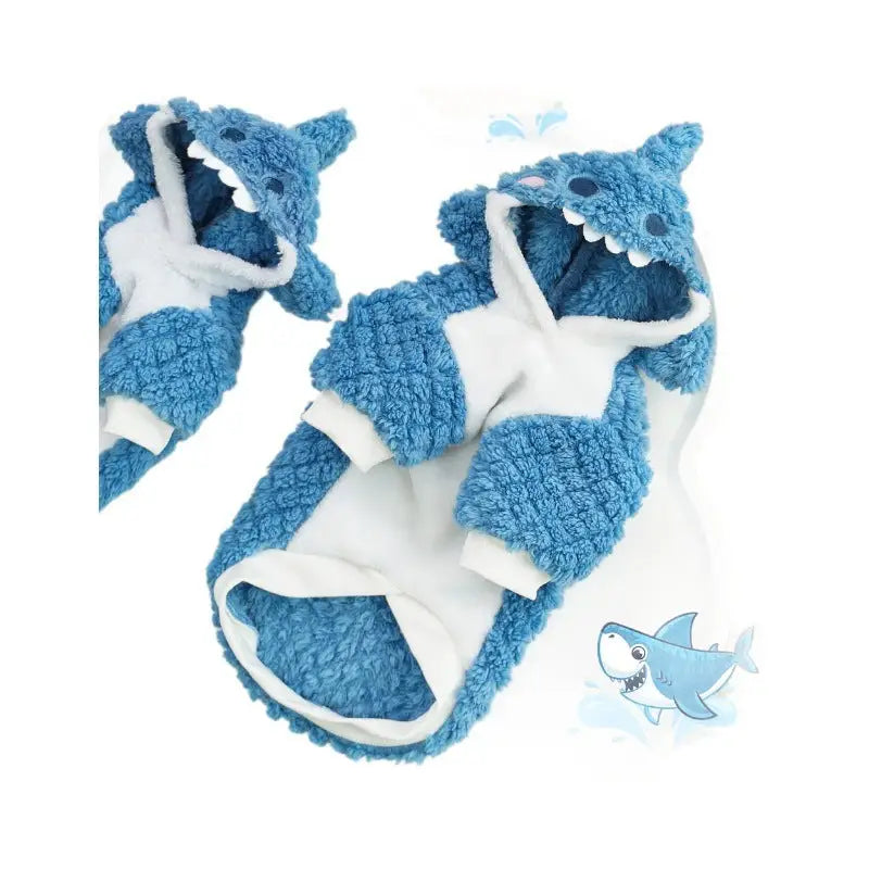 Shark Cute Plush Thickened Pet Dog Cat Clothes