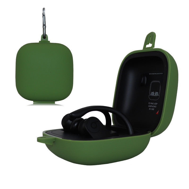 Silicone Headset Protective Sleeve One-piece Flip - Grass Green Hook Bag / Beats Powerbeats Pro - Electronics