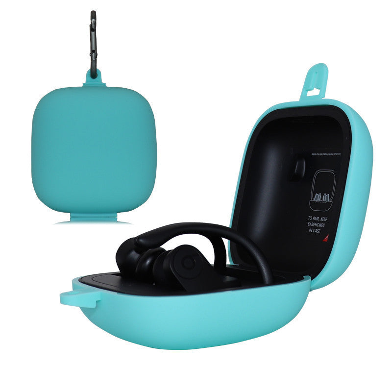 Silicone Headset Protective Sleeve One-piece Flip - Mint Green Hook Bag / Beats Powerbeats Pro - Electronics